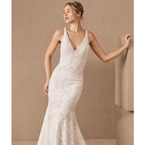 BHLDN Peoria Wedding Dress and Veil